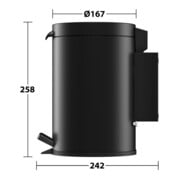 Keuco Collecteur hygiénique Plan mural, capacité 3 l, noir mat-4
