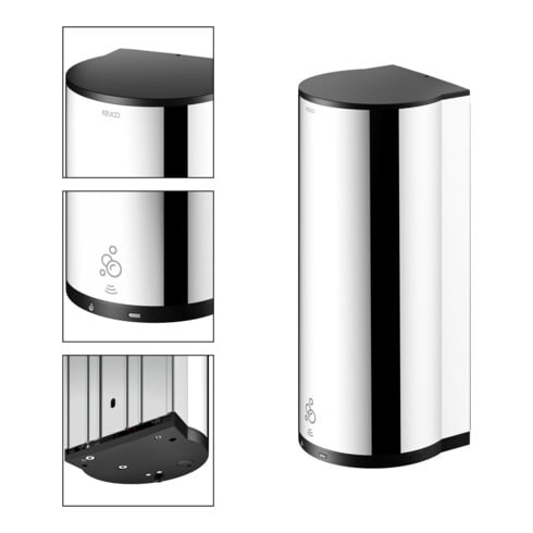 Keuco Distributeur de lotion Plan f savon, électrique, chromé / noir