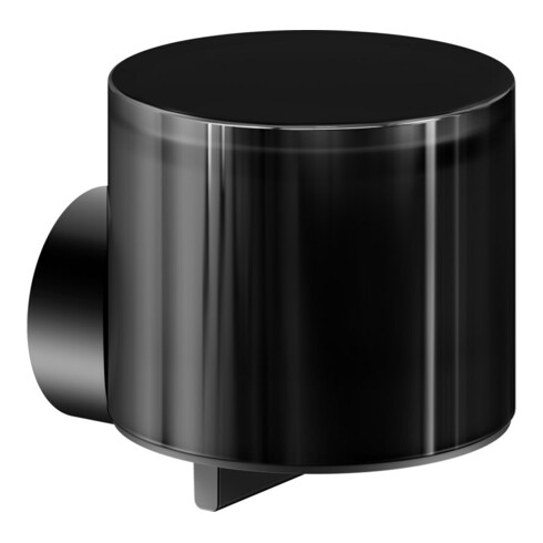 Keuco Distributeur de lotion REVA noir mat, verre mat véritable, chrome et plastique