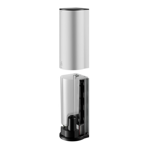 Keuco Distributeur de mousse Plan modèle encastré, électr., alu anodisé argent/noir