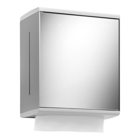 Keuco Distributeur de serviettes Moll alu argenté anodisé/blanc, miroir à gauche