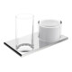 Keuco Doppelhalter Edition 400 verchromt, m Echtkr.-Glas u. Lotionssp.-1