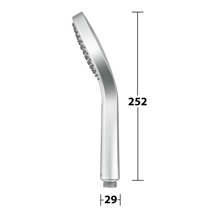 Keuco Douchette IXMO 3 jets, finition aluminium