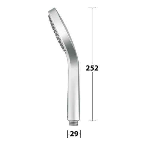Keuco Douchette IXMO 3 jets, finition aluminium