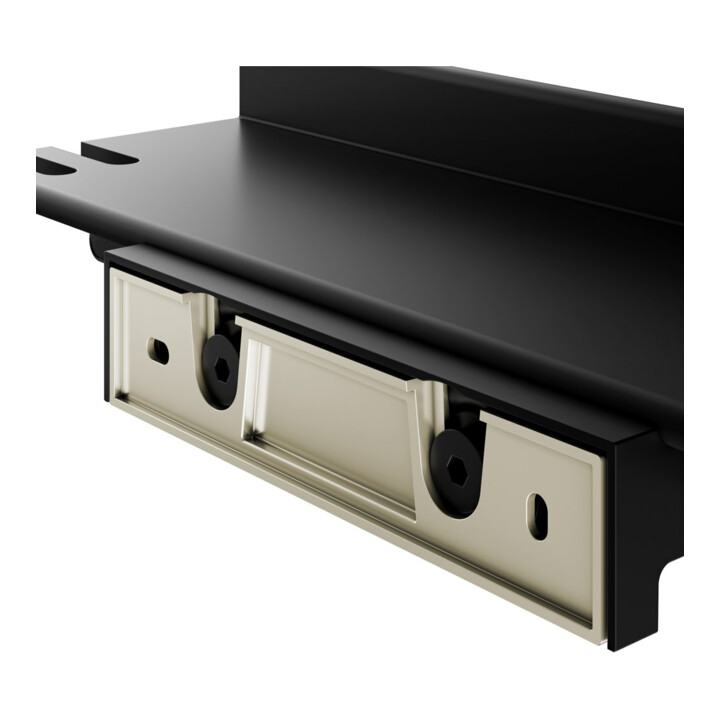 Keuco Duschablage REVA sw matt, mit integriertem Glasabzieher