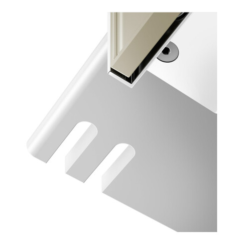 Keuco Duschablage REVA w, abn., m vd Befestig., m integr. Ha.