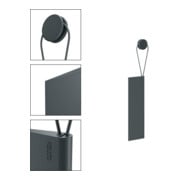 Keuco Duschabzieher Edition 400 grau (RAL 7011), mit Wandhalterung-2