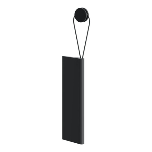 Keuco Duschabzieher Edition 400 schwarz (RAL 9011), mit Wandhalterung