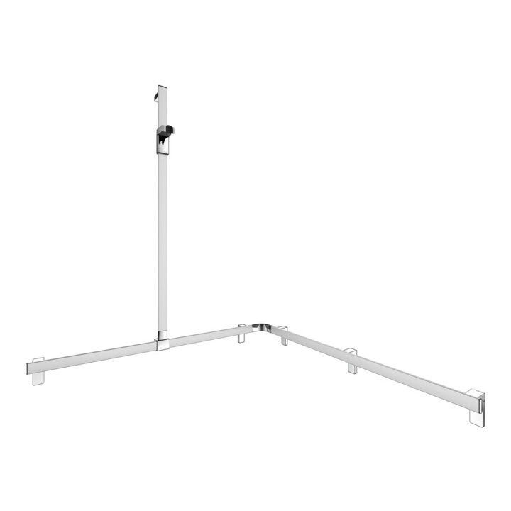 Keuco Duschhandlauf AXESS AL si-el/vc, 1150/1150mm, m BrSt, li AF
