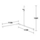 Keuco Duschhandlauf AXESS AL si-el/vc, 1150/1150mm, m BrSt, re AF-5