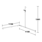 Keuco Duschhandlauf AXESS AL si-el/vc, 1150/1150mm, m BrSt, re AF-5