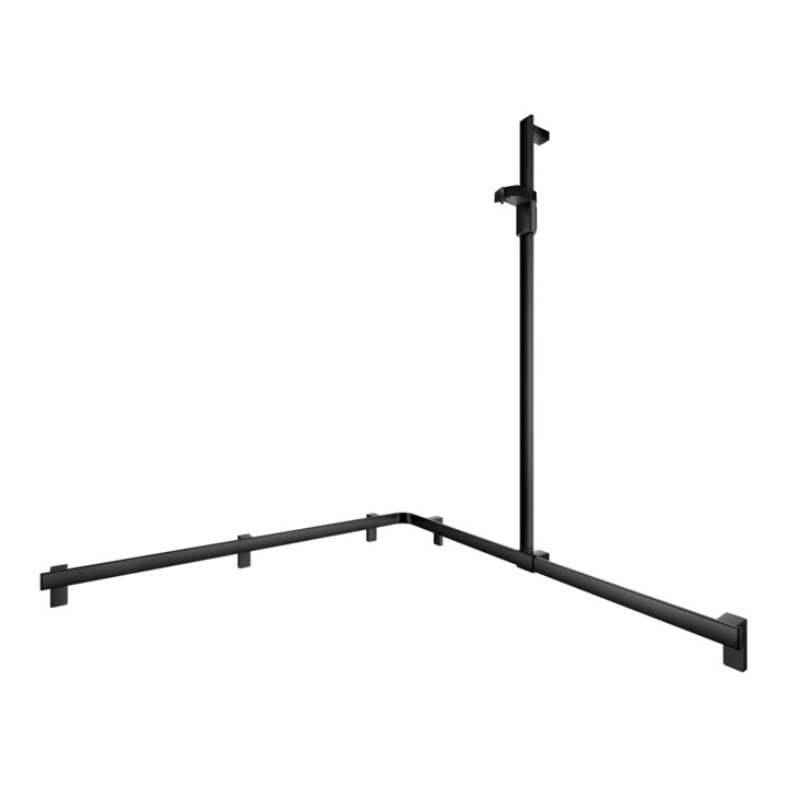 Keuco Duschhandlauf AXESS sw m, 1150/1150mm, m Brausestange, re Ausf