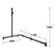 Keuco Duschhandlauf AXESS sw m, 1150/850mm, m Brausestange, li Ausf-1