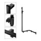 Keuco Duschhandlauf AXESS sw m, 550mm, m Brausestange, li Ausführung-5