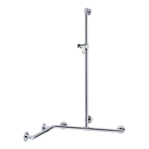 Keuco Duschhandlauf Plan Care m Brausestange, re/li, 597x1097mm, verchromt