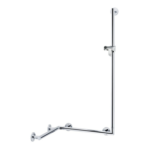 Keuco Duschhandlauf Plan Care m BrSt, r/l pos., 597/880/1265mm, AL si-