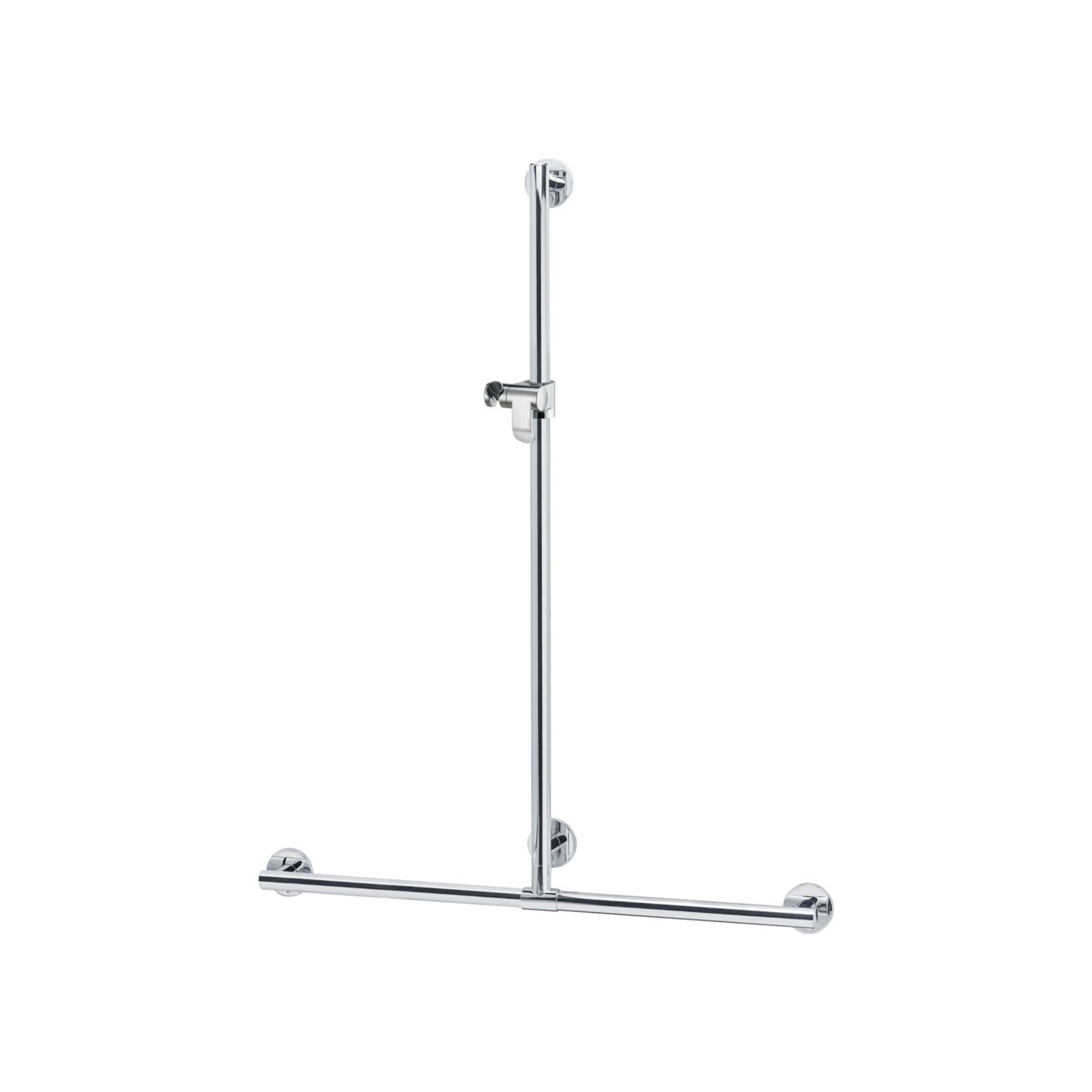Keuco Duschhandlauf Plan Care m BrSt, r/l pos., 682/1263mm, AL si-el/v
