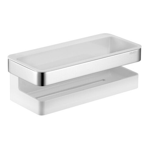 Keuco Duschkorb Collection Moll 2-teilig, 240x110mm, verchromt/weiß