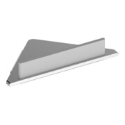 Keuco Eckduschablage Edition 400 Alu si-elox, 242x245mm, mit Glasabzieher