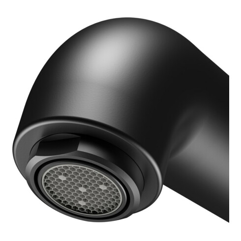 Keuco EHM IXMO Douchette Soft 165 mm, noir mat, montage mural, rosace ronde