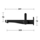 Keuco EHM IXMO Flat Ausl. 225mm, sw ma, Wd-mont., rd Rosette-2