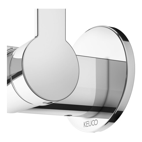 Keuco EHM IXMO Flat Ausl. 225mm, verchromt, Wd-mont., rd Ros.