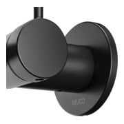 Keuco EHM IXMO Soft Ausl. 165mm, sw matt, Wandmont., rd Ros.-2