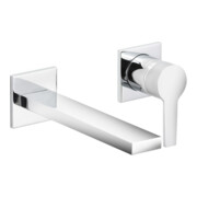 Keuco Robinet mural lavabo 2 trous Edition 11 UP, sans garniture, bec 197 mm, chromé