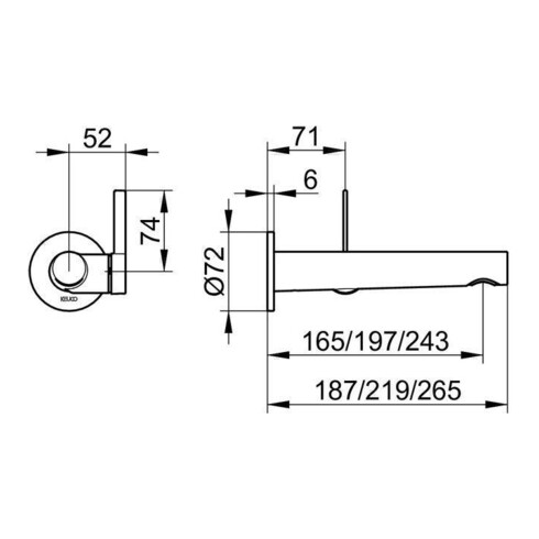 Keuco Einhebel-Waschtischmischer IXMO rund 219 mm verchromt