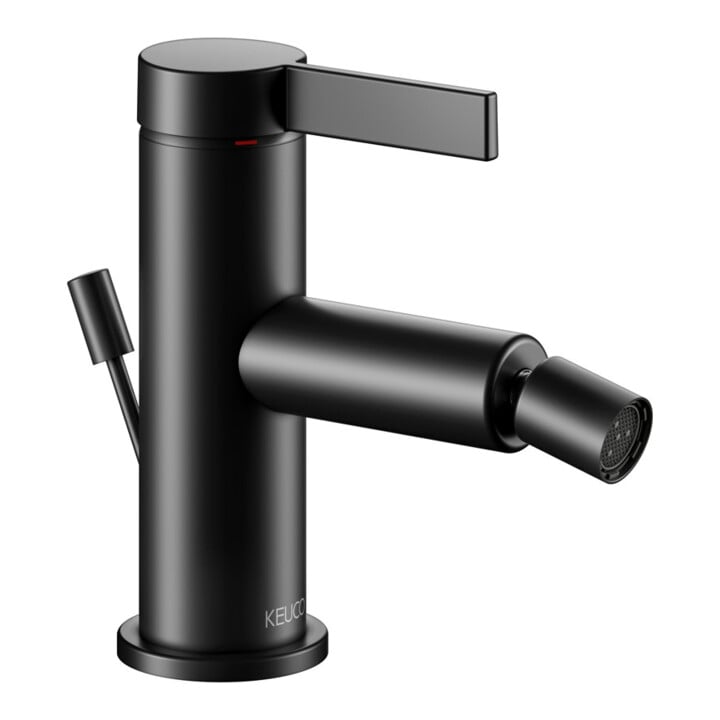 Keuco Einhebelmischer für Bidet IXMO 59509 m.Zug.-Ablgrt. Pure, Rosette r/e sw