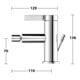 Keuco Einhebelmischer für Bidet IXMO 59509 m.Zug.-Ablgrt. Pure, Rosette r/e verchromt
