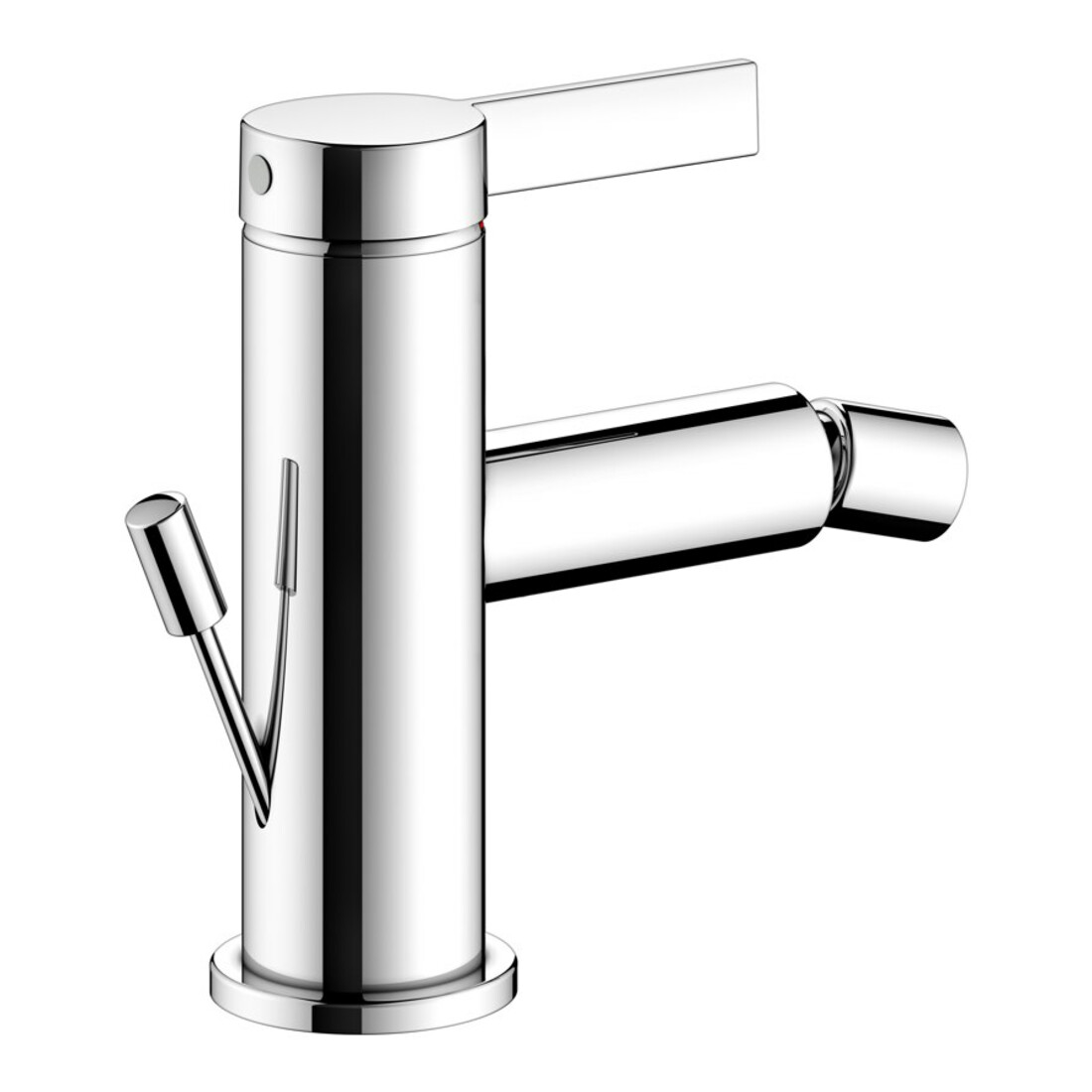 Keuco Einhebelmischer für Bidet IXMO 59509 m.Zug.-Ablgrt. Pure, Rosette r/e verchromt