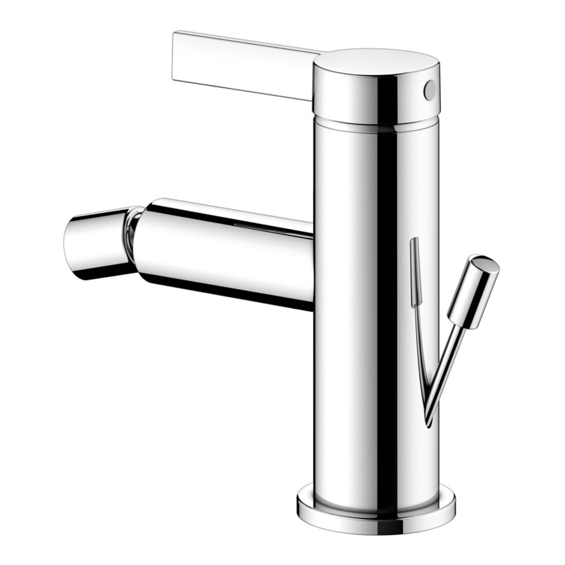 Keuco Einhebelmischer für Bidet IXMO 59509 m.Zug.-Ablgrt. Pure, Rosette r/e verchromt
