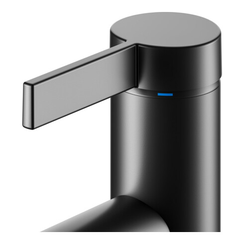 Keuco Einhebelmischer für Waschtisch 210 IXMO 59510 o.Zug.-Ablgrt. Pure, Rosette r/e sw