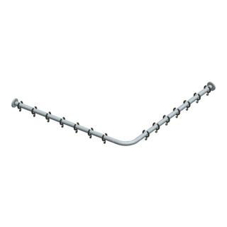 Keuco Ensemble barre rideau de douche Plan chromé, pour douche d’angle 120x120cm