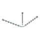 Keuco Ensemble tringle rideau de douche Plan alu argenté anodisé, pour douche 80x80 cm-1