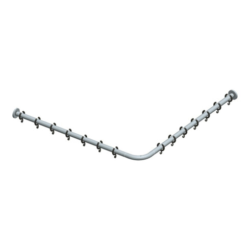 Keuco Ensemble tringle rideau de douche Plan Alu si-elox, pour douche d'angle 120x120 cm