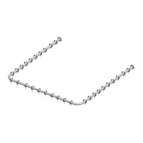 Keuco Ensemble tringle rideau de douche Plan chromé, pour douche 100x100x100cm