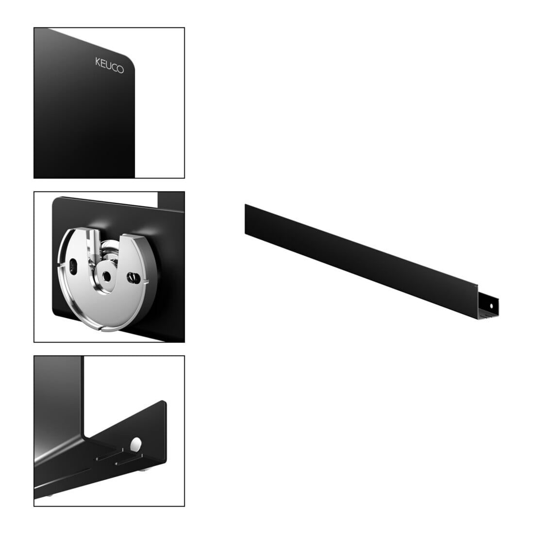 Keuco Étagère de douche 1410-1600 mm, 120x90, gris noir