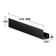 Keuco Étagère de douche 610-800 mm, 120x90, gris noir-5