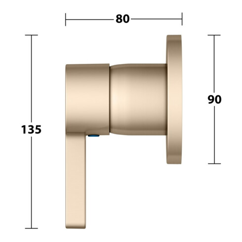 Keuco Fertigmontageset Edition 400 UP-Einhebelmischer, Bronze gebürstet