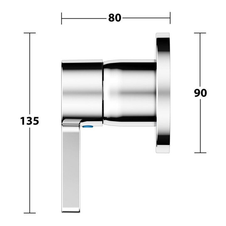 Keuco Fertigmontageset Edition 400 UP-Einhebelmischer, verchromt