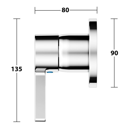 Keuco Fertigmontageset Edition 400 UP-Einhebelmischer, verchromt