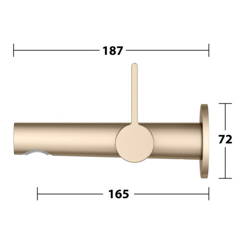 Keuco Fertigmontageset Edition 400 UP-Waschtisch-Einhebelmischer, o. Abl.garn, bron geb., 165mm