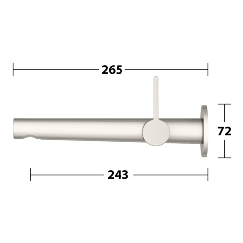 Keuco Fertigmontageset Edition 400 UP-Waschtisch-Einhebelmischer, o. Abl.garn, ni. geb., 243mm