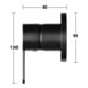 Keuco Fertigmontageset IXMO Flat UP-Einhebelmischer, rund, schwarz matt