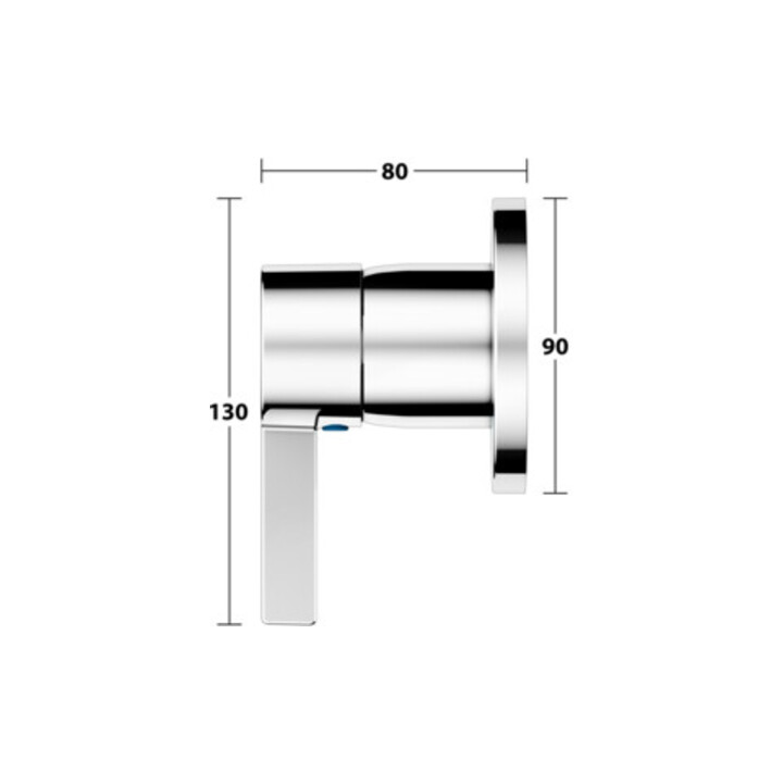 Keuco Fertigmontageset IXMO Pure UP-Einhebelmischer, rund, verchromt