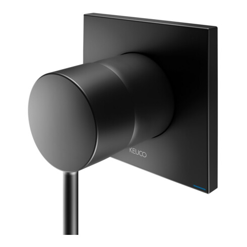 Keuco Fertigmontageset IXMO Soft UP-Einhebelmischer, eckig, schwarz matt