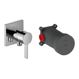Keuco Fertigmontageset IXMO SOLO Pure UP-Brause-Einhebelmischer-Set, SA, eck., verchromt