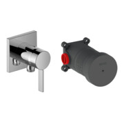 Keuco Fertigmontageset IXMO SOLO Pure UP-Brause-Einhebelmischer-Set, SA, eck., verchromt